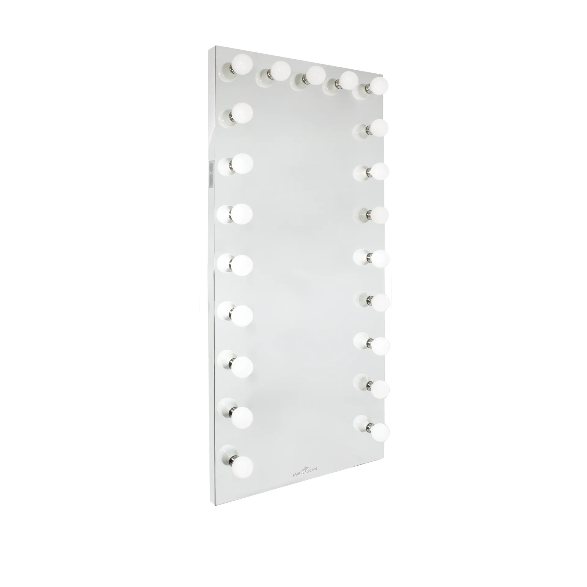 White LED light panel with multiple bulbs on a white background