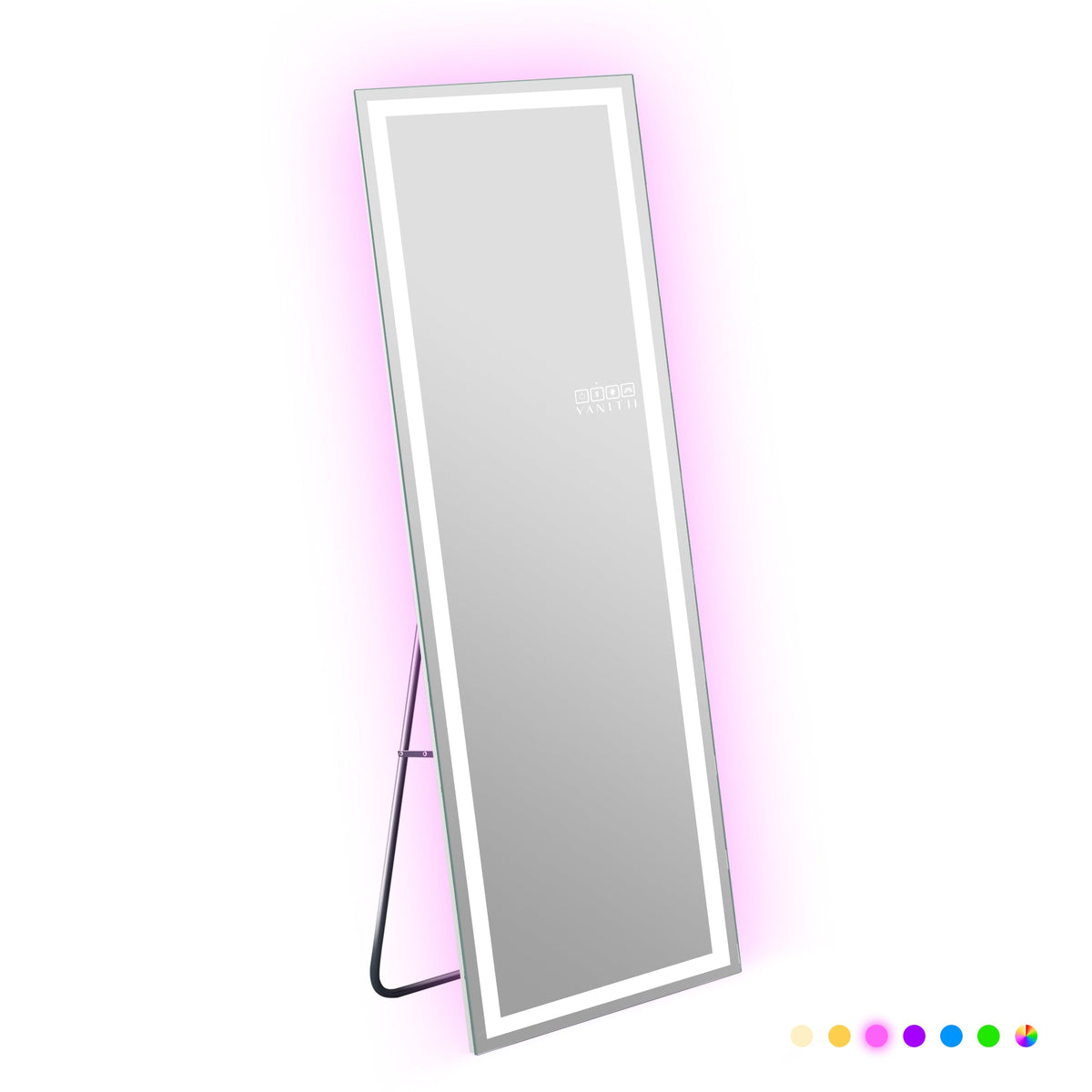 Vanitii luxury full length vanity mirror pro with integrated LED lighting and touch controls