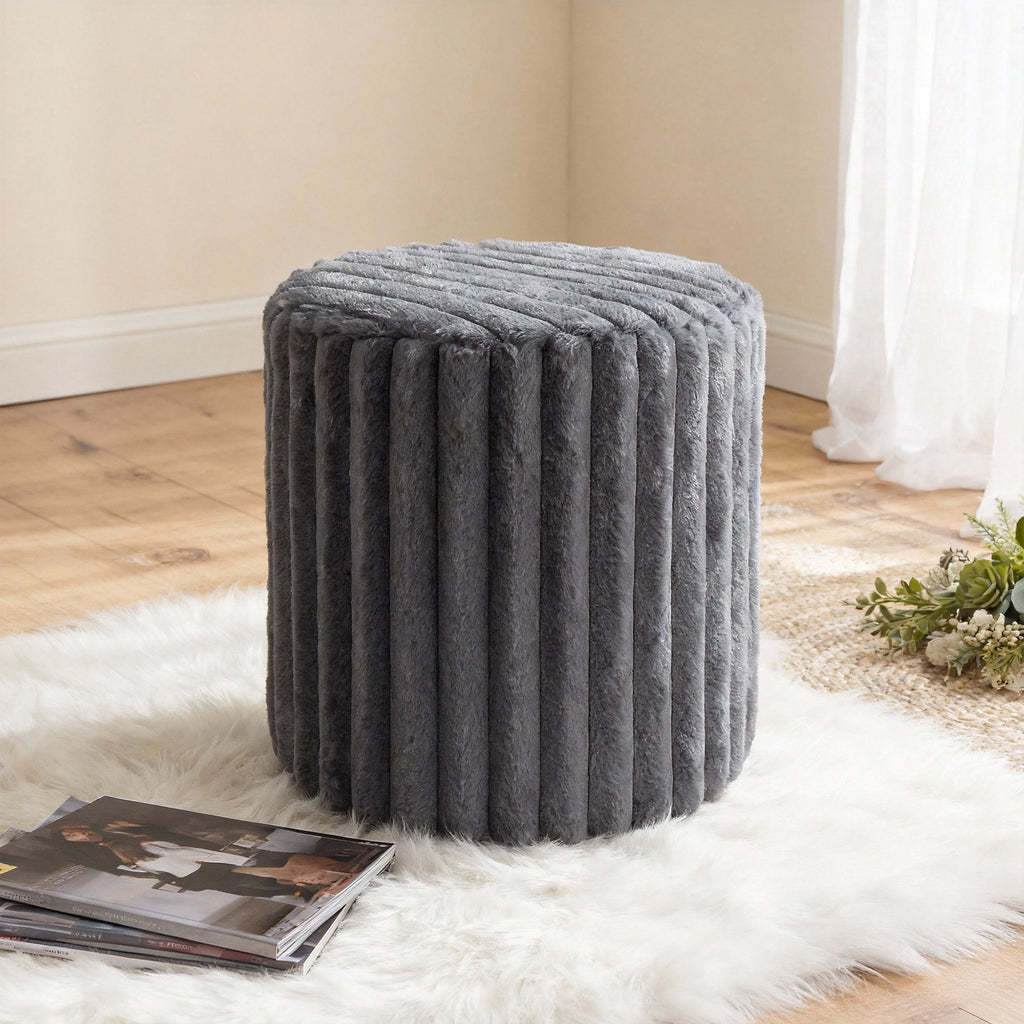 Rabbit Fur Vanity Chair