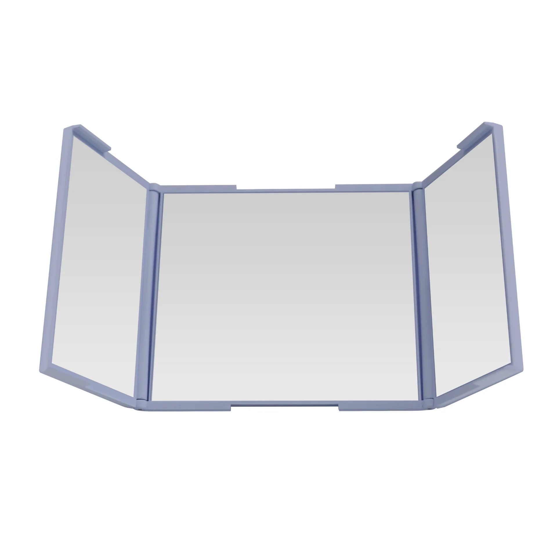 Triangular display stand with a white background