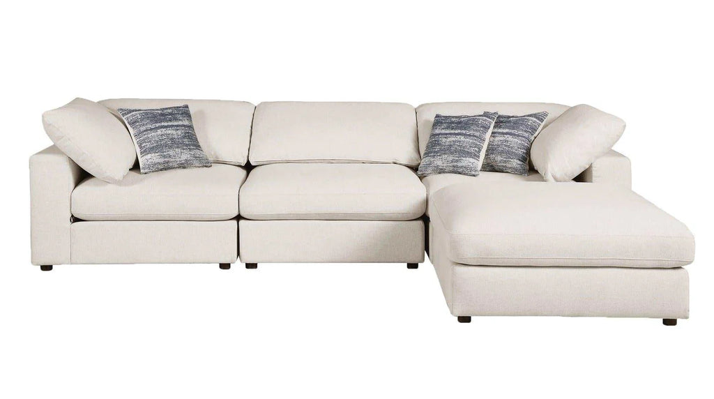 Serene Beige 4pc Modular L Shape Sectional