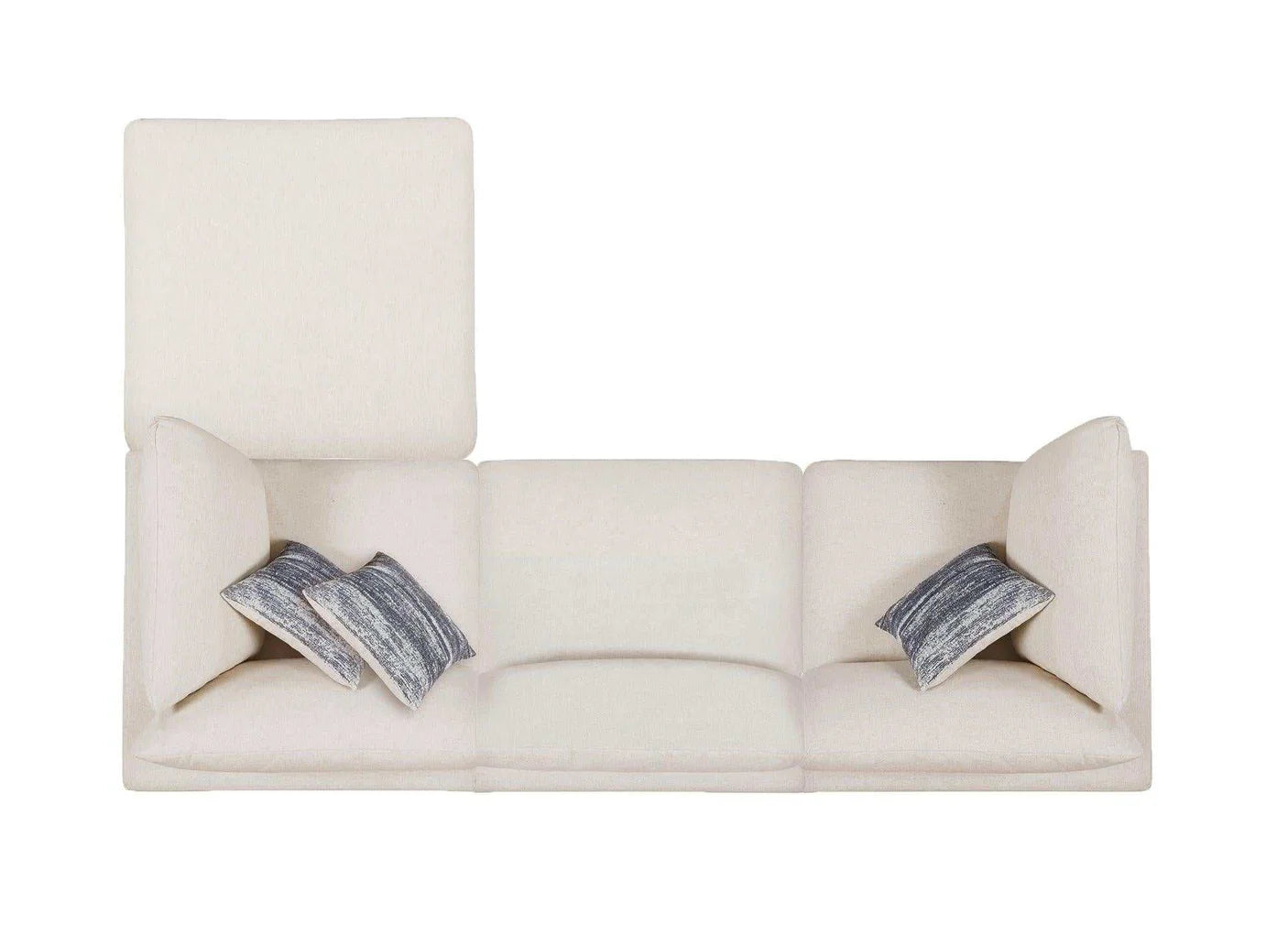 Serene Beige 4pc Modular L Shape Sectional