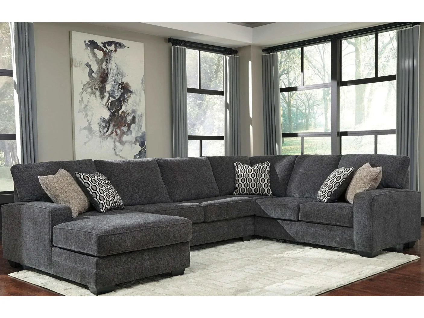 Tracling Slate 3pc LAF Chaise Sectional