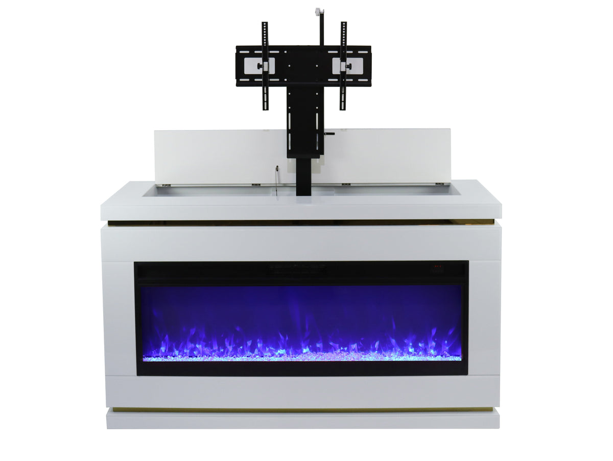 Fully Assembled 71" Modern Electric Fireplace TV Stand