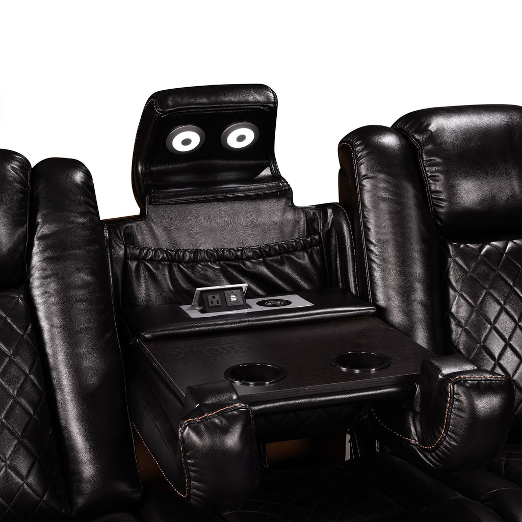 Power Recliner Sectional MC2855B Black
