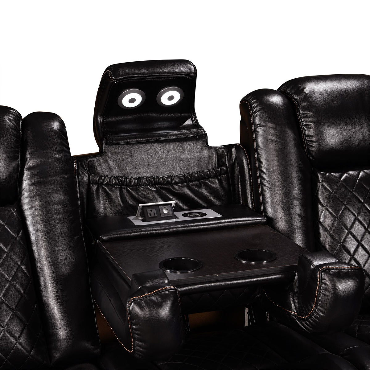 Power Recliner Sectional MC2855B Black