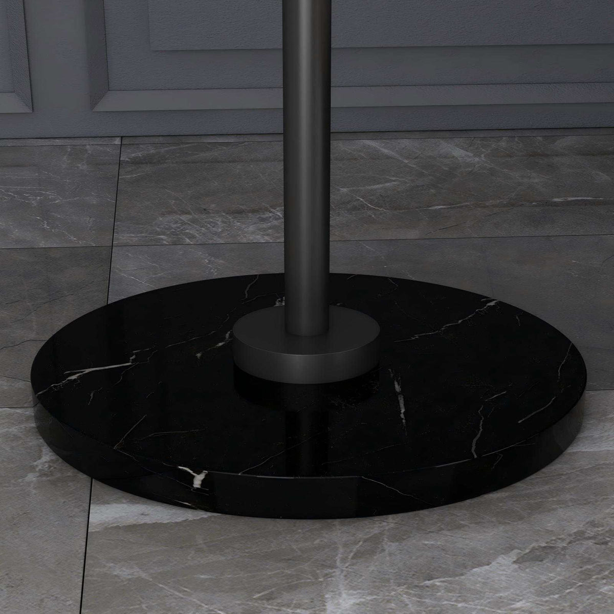 Mid-Century Modern Floor Lamp: Luxury Dual-Tone Swing Arm with Pleated Shade