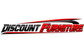 Discount Furniture logo in bold black and red lettering
