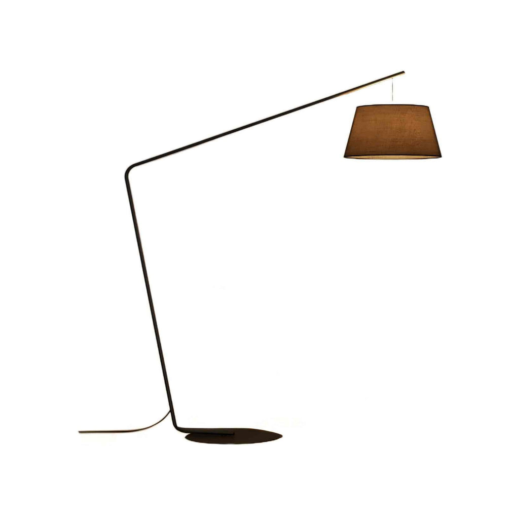 Modern 70" Floor Lamp: Black Iron Frame & Linen Shade for Living Room/Bedroom (US Standard Plug)