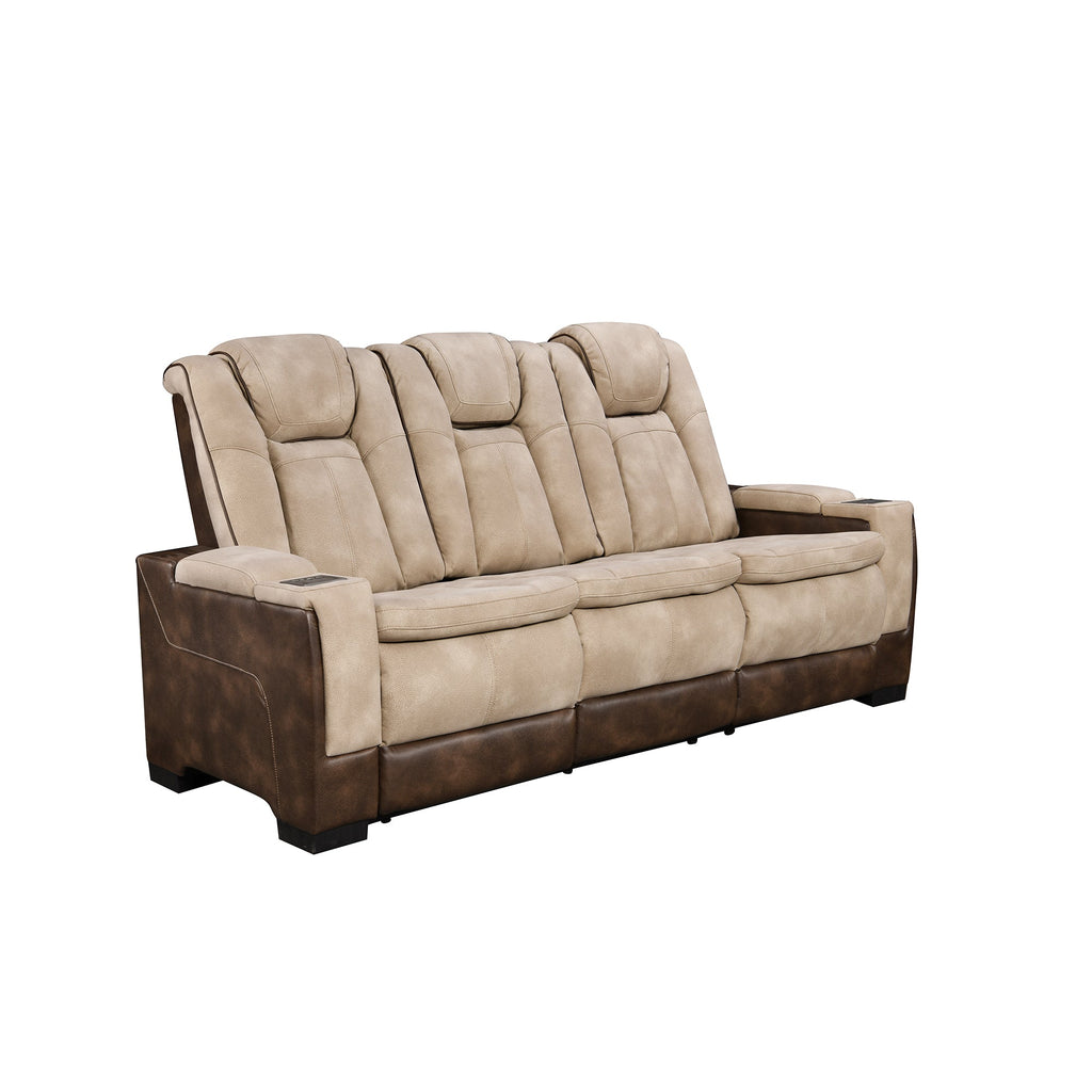 Charlie Modern Brown Power Recliner Sofa for Living Room or Home Theater