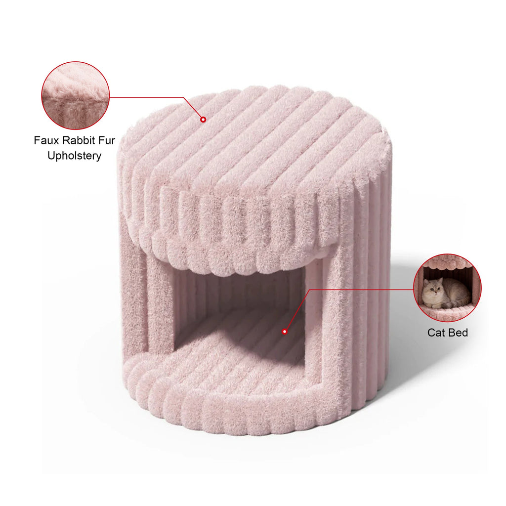 VANITII Super Soft Rabbit Hair Cat Bed