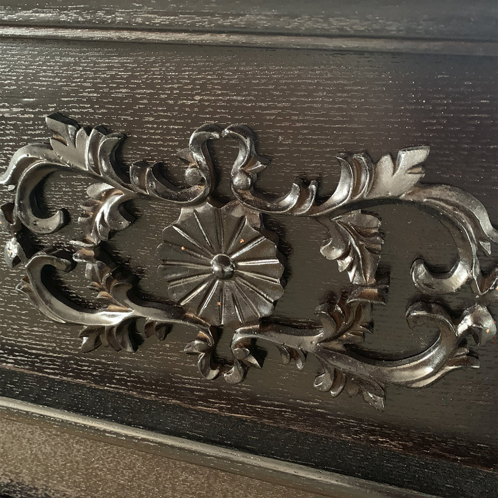 Dark Mahogany Ash Wood Veneer Fireplace TV Stand
