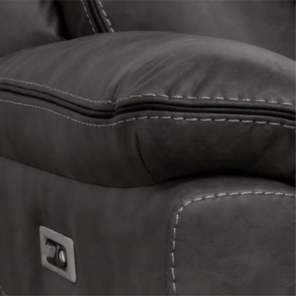 Canyon Classic American Power Reclining Sectional Sofa with Dual-Tone Upholstery
