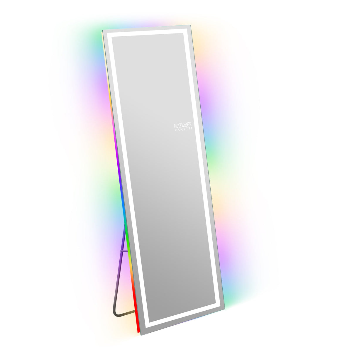 Vanitii luxury full length vanity mirror pro with integrated RGB LED backlight and touch controls