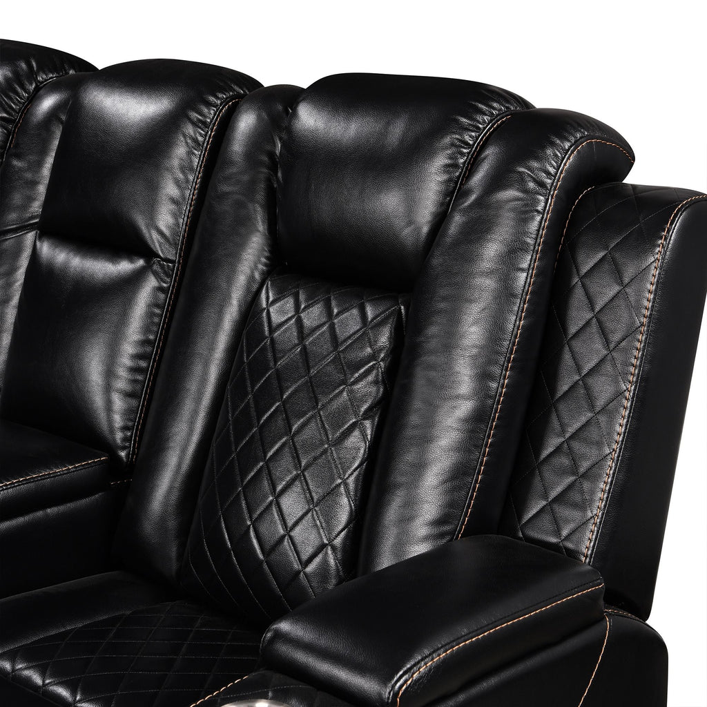 Power Recliner Sectional MC2855B Black