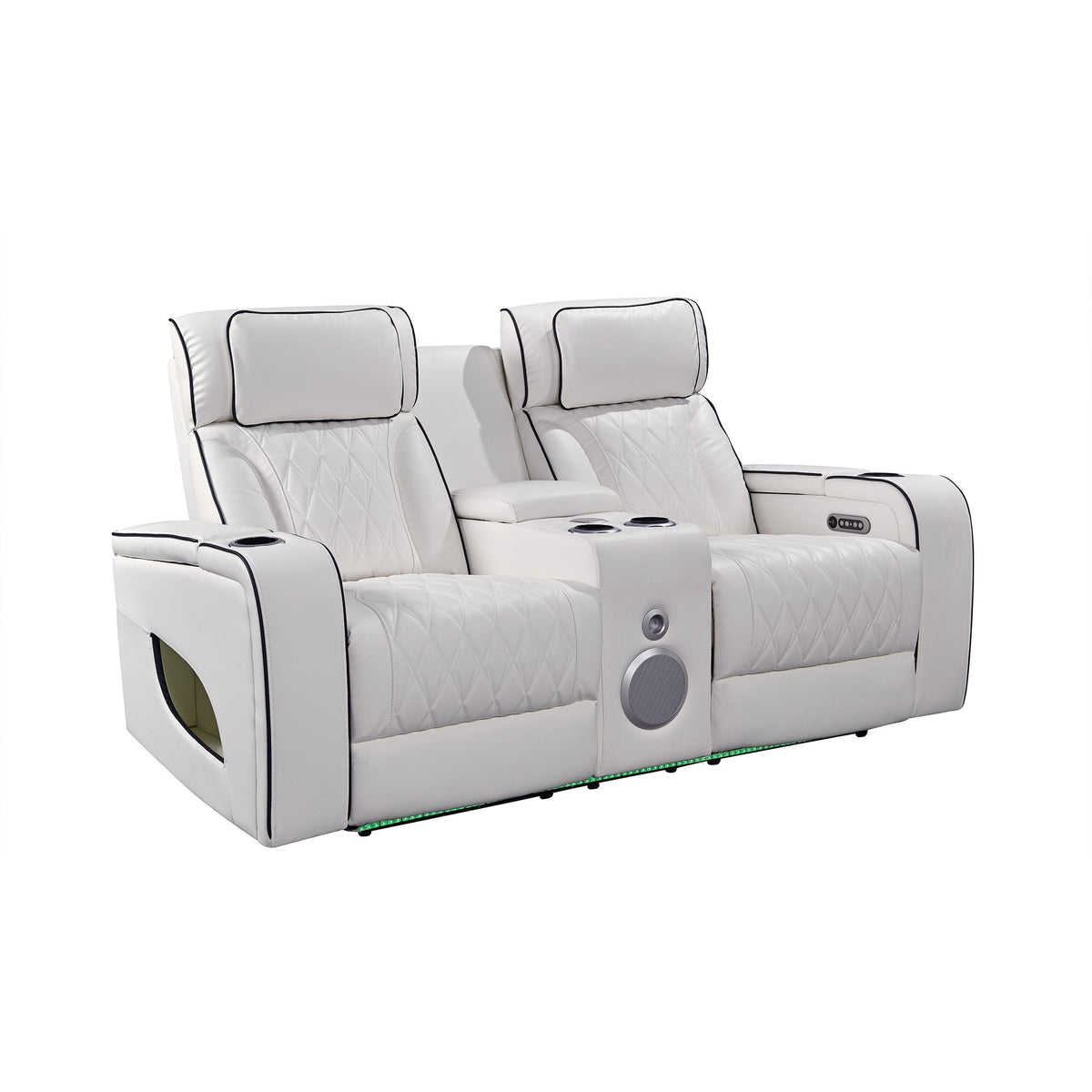 Jessie White Power Recliner 2-seater Loveseat