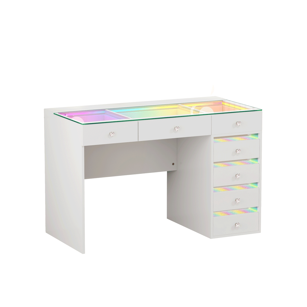VANITII Fenair Vanity Desk with 7 Drawers