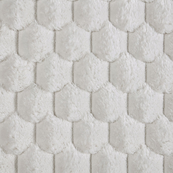 Hexagonal tile pattern in neutral colors